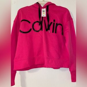 Womens Cropped Calvin Klein
Hoodie Size Small